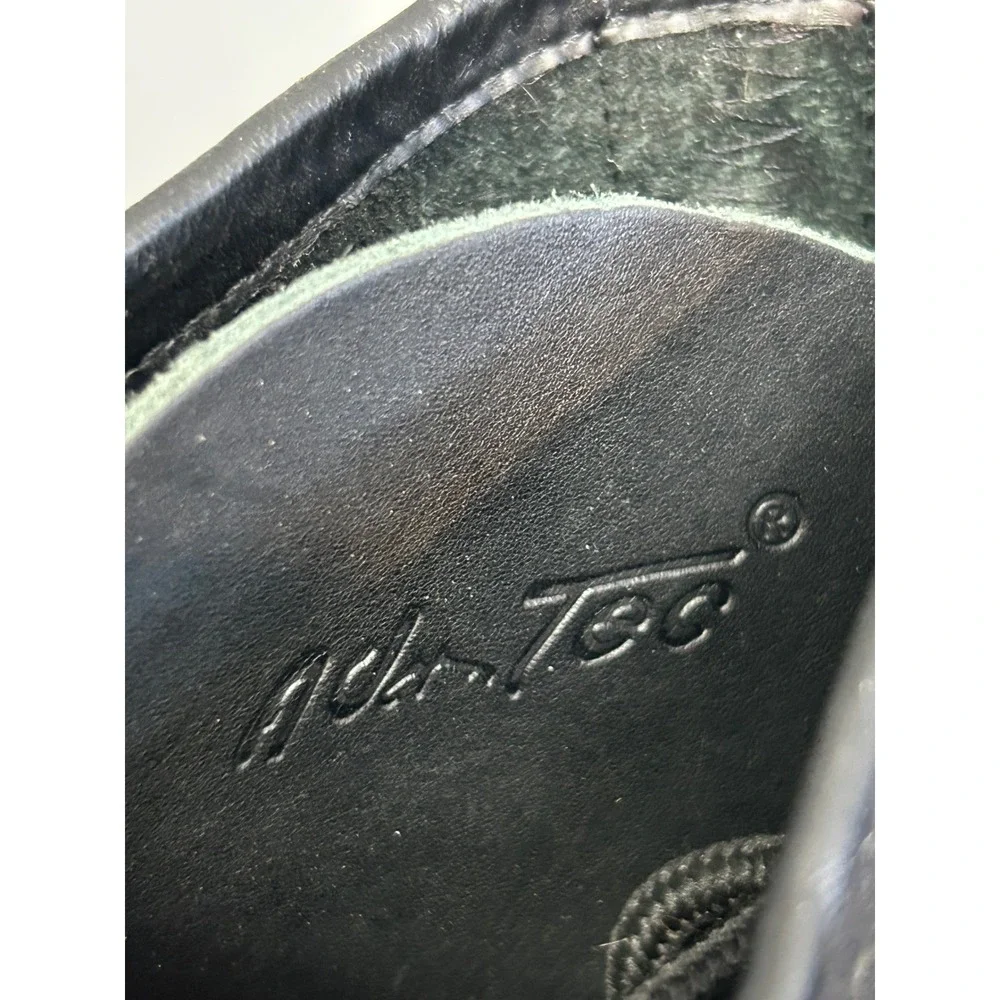 AD-Tec Work Boots Mens 7 Black Leather Kiltie Logger High Top‎ Lug Sole Rugged
